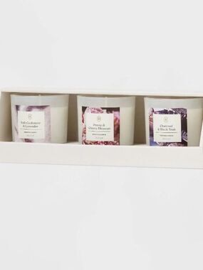 Threshold set of 3 Luxury Scented Candle Trio - Soft White Gift Set
